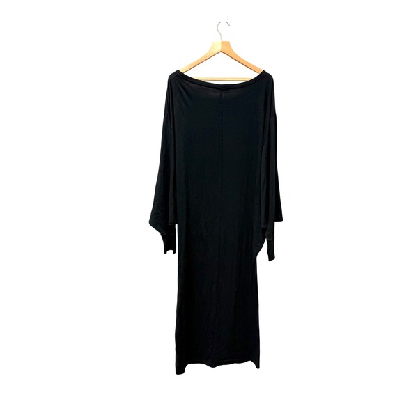 Free People Beach Black Dolman Sleeve Maxi Dress OB1015694 Womens XL Cotton - Picture 8 of 8